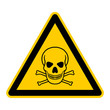 wso2 WarnSchildOrange - english warning sign: skull and bones - German Warnschild: Totenkopf - g204
