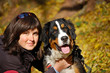 Bernese Mountain Dog with girl